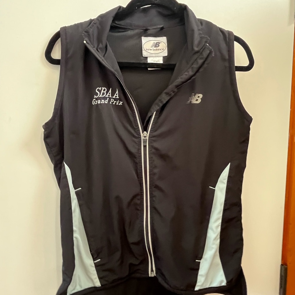 New Balance Black Athletic Vest with Navy Logo